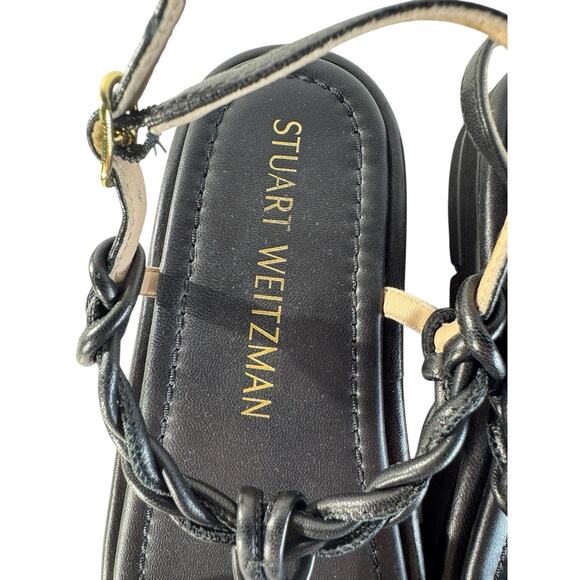 NEW $296 STUART WEITZMAN CALYPSO 8.5B BRAIDED SLINGBACK PLATFORM SANDALS - Picture 2 of 9